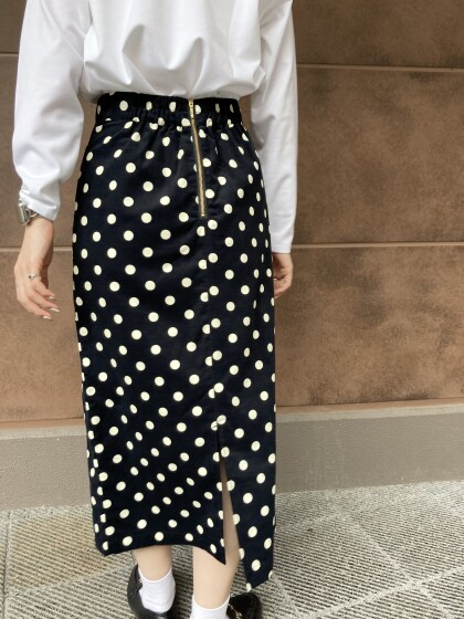 🧡ドットプリントコーデュロイスカート🧡