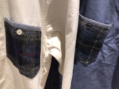 [men's]チェック柄ポケットシャツ