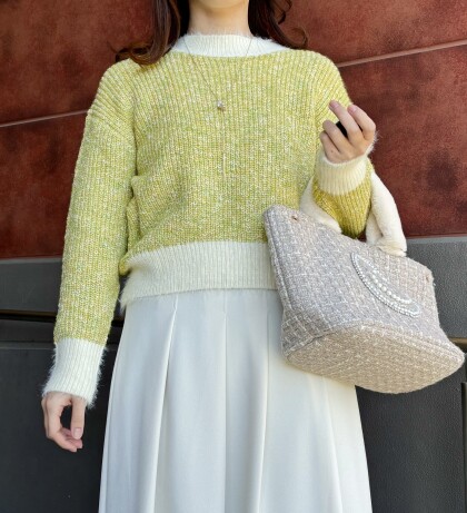 💛ラメmixヤーンニット💛