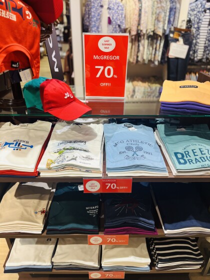 🏖️  マックレガー　ラストサマーセール　70％OFFスタート‼️　🏖️