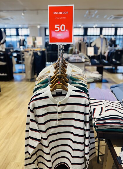 【マックレガー】春物アウターなどなど各種50％OFFです‼️