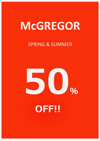 【マックレガー】春物アウターなどなど各種50％OFFです‼️
