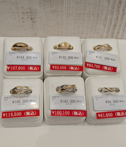 18金地金リング30%OFF✨✨✨