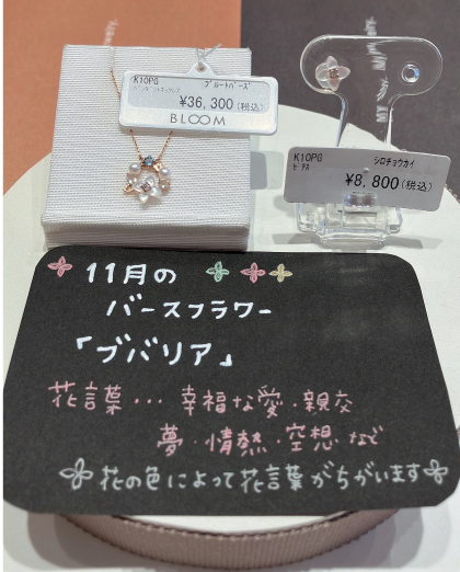 🌸11月の誕生花ジュエリー🌸