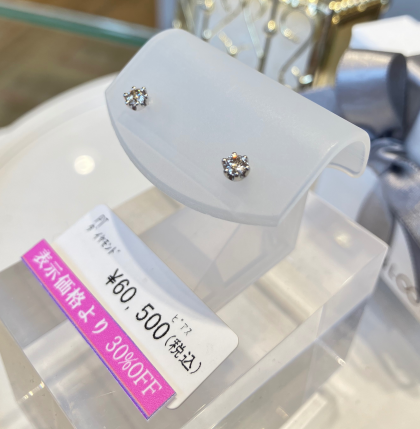 💎シンプルダイヤモンドピアス💎