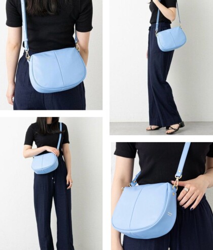 【50%OFF】センターシームレザーショルダーバッグ