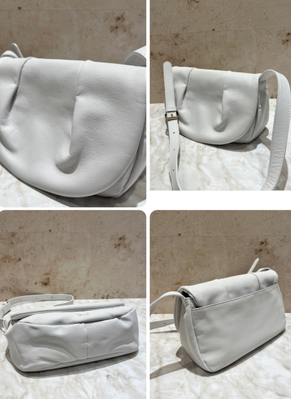 【jemeil】50%OFF！ギャザーハーフムーンバッグ