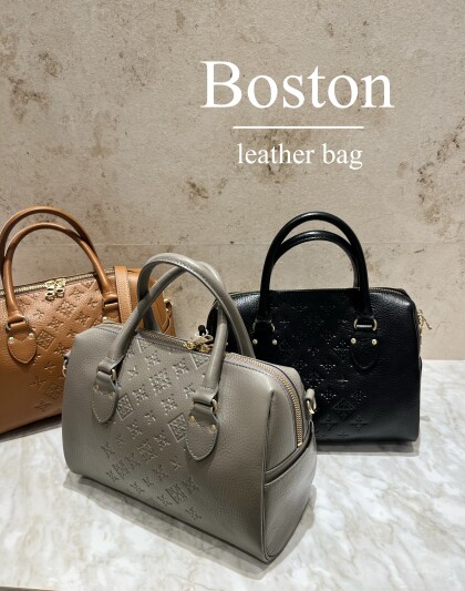 【30%OFF】NEW!型押しレザー2wayボストン