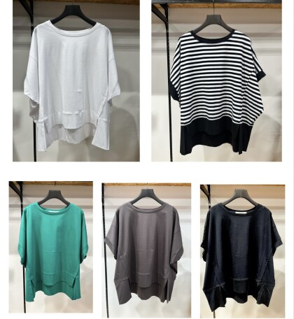 【Jena】サラサラ素材！ビッグ変形Tシャツ