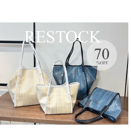 【70%OFF】再入荷！パンチングトートバッグ