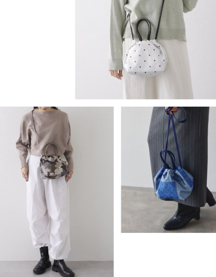【再値下げ】70%OFF！ドローストリングショルダーバッグ