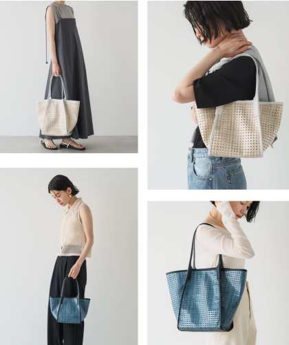 【50%OFF】パンチングカゴトートバッグ