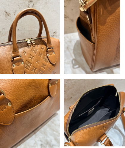 【30%OFF】NEW!型押しレザー2wayボストン