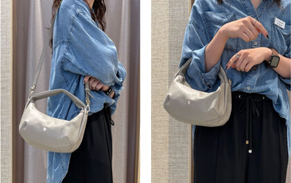【NEW ARRIVAL】ハーフムーンレザーバッグ