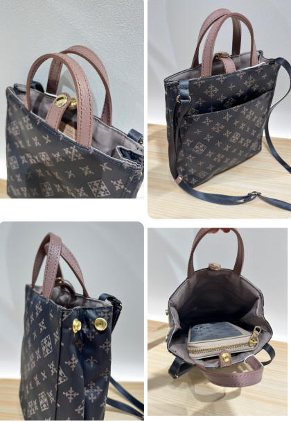 【再入荷】ナイロンジャガードスマホショルダーバッグ