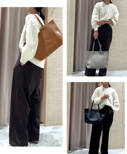 【30%OFF】NEW!レザー型押しトート