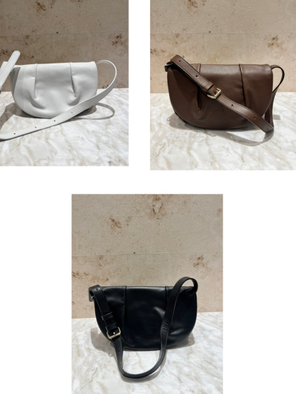 【jemeil】50%OFF！ギャザーハーフムーンバッグ