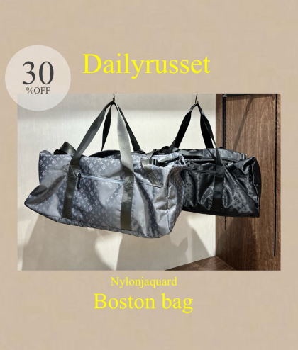 【30%OFF】Dailyrussetナイロンジャガードボストンバッグ