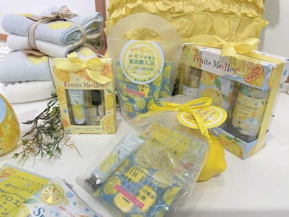 見てるだけで元気になれるフレッシュなレモン柄ボディケアセット🍋💕