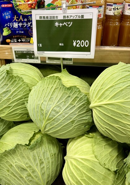 12月19日のおすすめ！群馬県産『特大キャベツ』