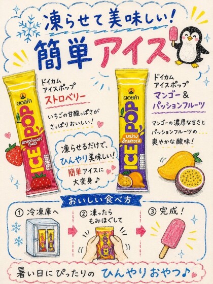 アイスにぴったりのフルーツドリンクが入荷しました🍓