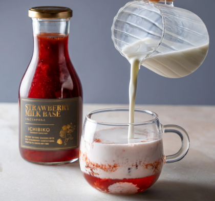 いちごの果肉たっぷり🍓いちびこミルク🥛❣️