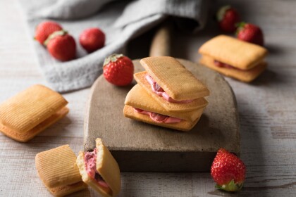 いちごのバターサンド🥯🍓