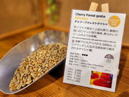 限定販売です！【チェリーフォレスト ゲイシャ/エチオピア】500g程の在庫になります