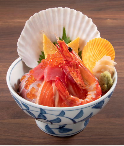 美味しい海鮮丼 魚河岸 中與商店 中與食堂 ショップトピックス グランベリーパーク