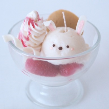 【キャンドルづくり】親子でつくろう！うさぎのいちごパフェキャンドル🍓