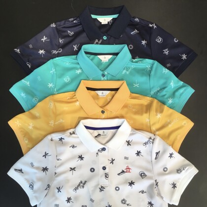 ワッフル半袖ポロシャツ👚