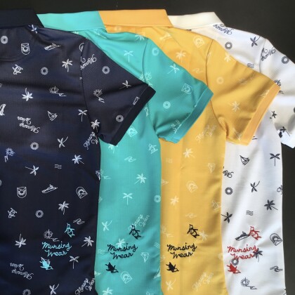 ワッフル半袖ポロシャツ👚