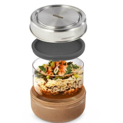 【電子レンジ可◎ 持ち運びに便利なガラス製ランチボウル】